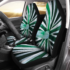 Green & White Car Seat Covers Driver Side
