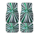Green and white Car Floor Mats